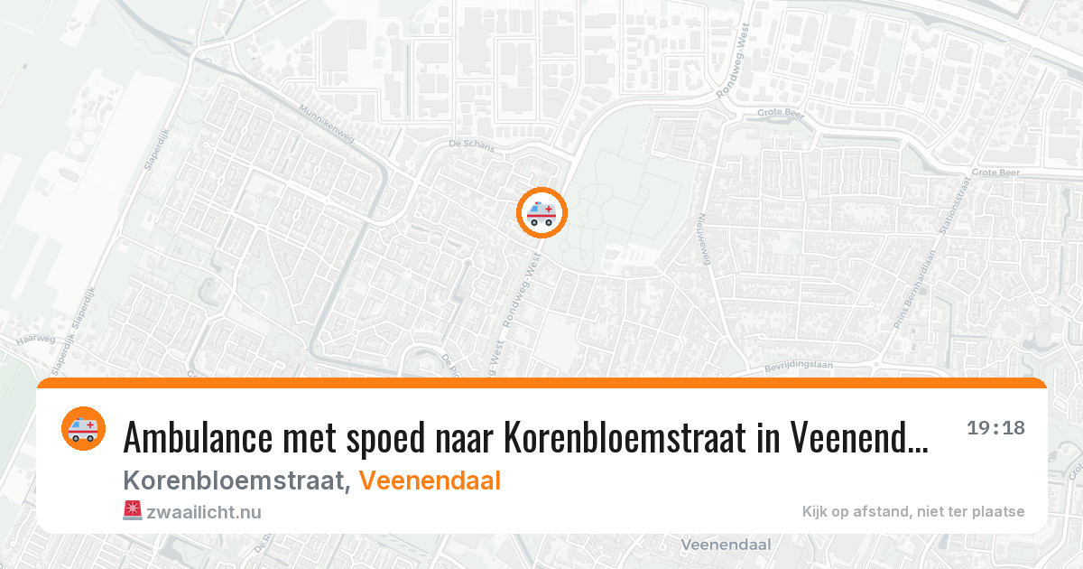 Ambulance met spoed naar Korenbloemstraat in Veenendaal — 30 mrt 2026