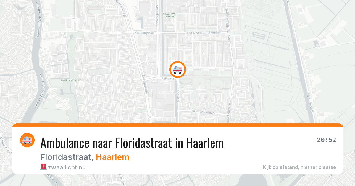 Ambulance naar Floridastraat in Haarlem — 23 jul 2026
