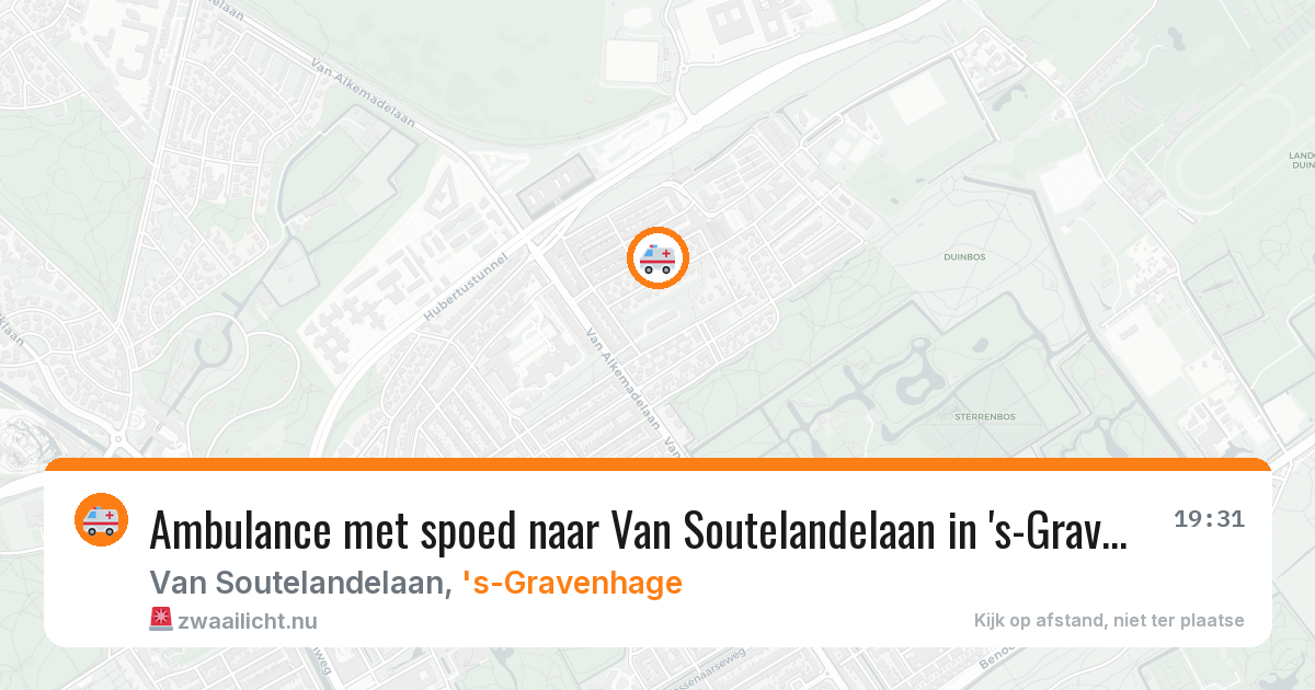 Ambulance met spoed naar Van Soutelandelaan in 's-Gravenhage — 9 apr 2026