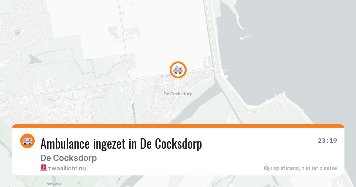 Ambulance ingezet in De Cocksdorp — 22 mei 2026