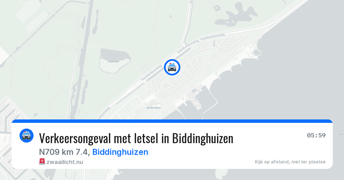 Verkeersongeval met letsel in Biddinghuizen — 19 jan 2026