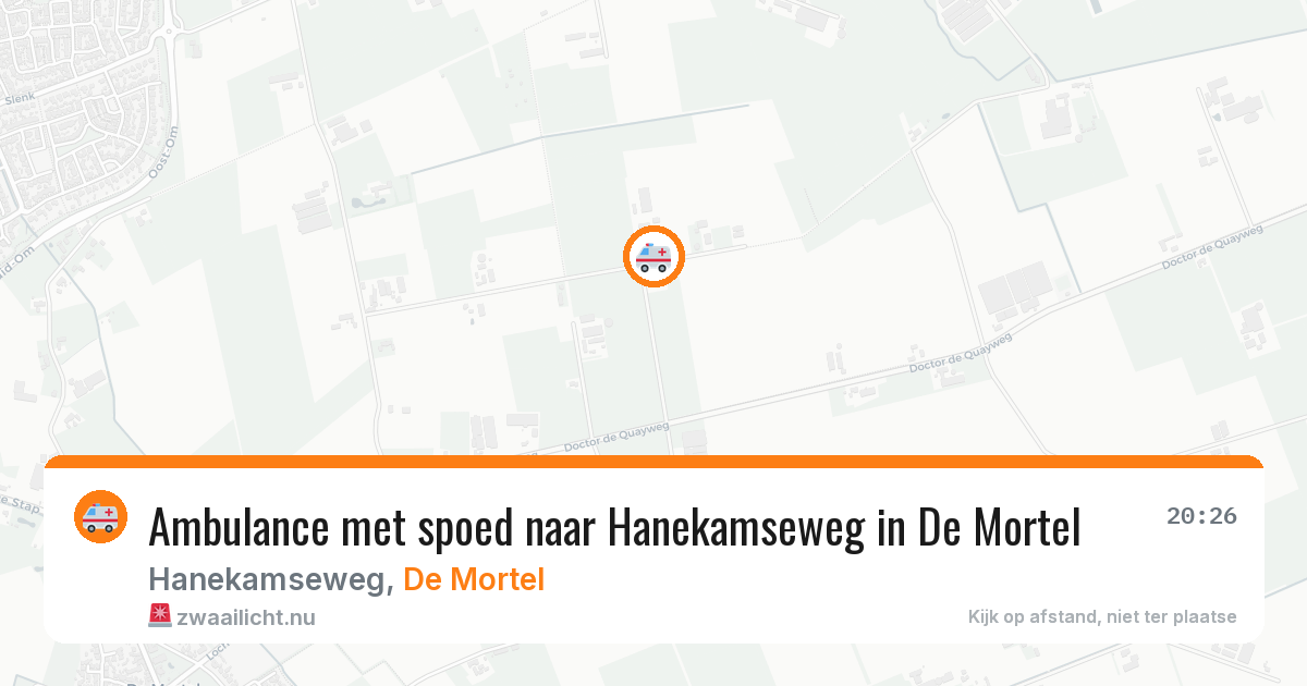 Ambulance met spoed naar Hanekamseweg in De Mortel — 11 apr 2026