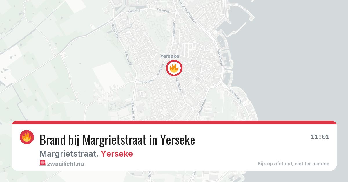 Brand bij Margrietstraat in Yerseke — 16 jul 2026