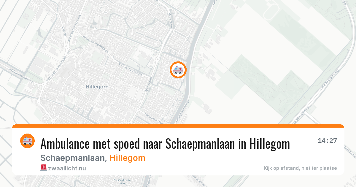 Ambulance met spoed naar Schaepmanlaan in Hillegom — 23 mrt 2026