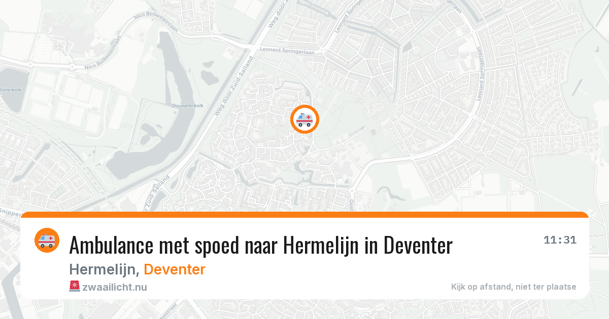 Ambulance met spoed naar Hermelijn in Deventer — 20 mei 2026