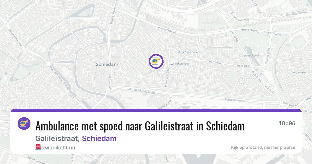 Ambulance met spoed naar Galileistraat in Schiedam — 30 apr 2026