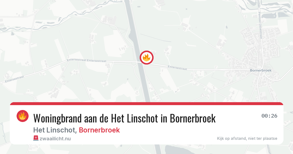 Woningbrand aan de Het Linschot in Bornerbroek — 20 mrt 2026