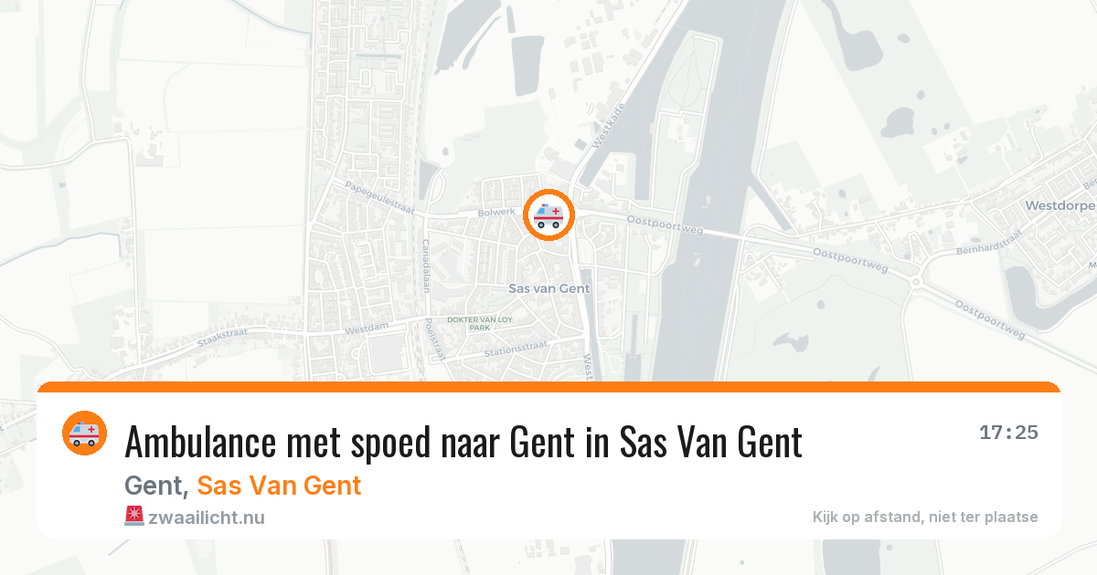 Ambulance met spoed naar Gent in Sas Van Gent — 28 mei 2026
