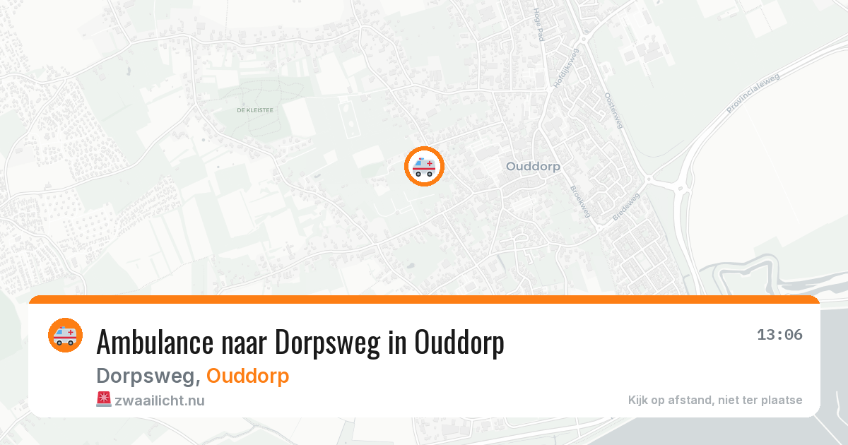 Ambulance naar Dorpsweg in Ouddorp — 24 jul 2026
