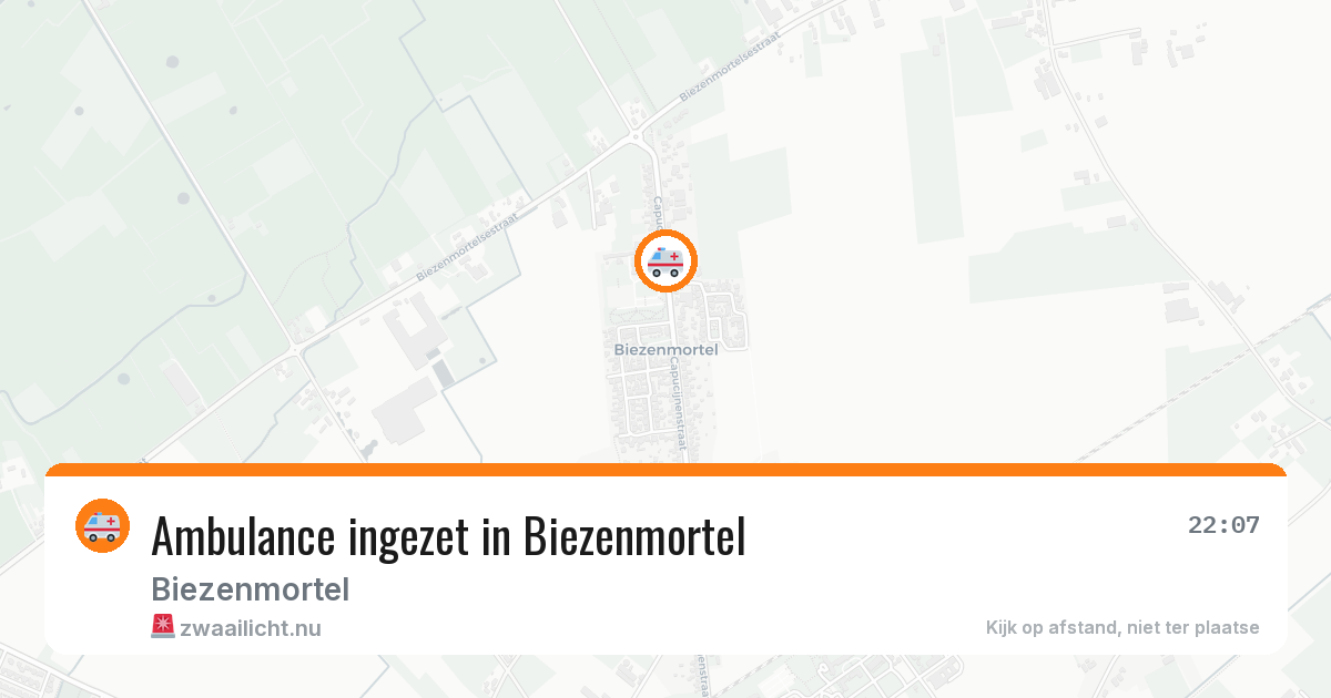 Ambulance ingezet in Biezenmortel — 17 jul 2026