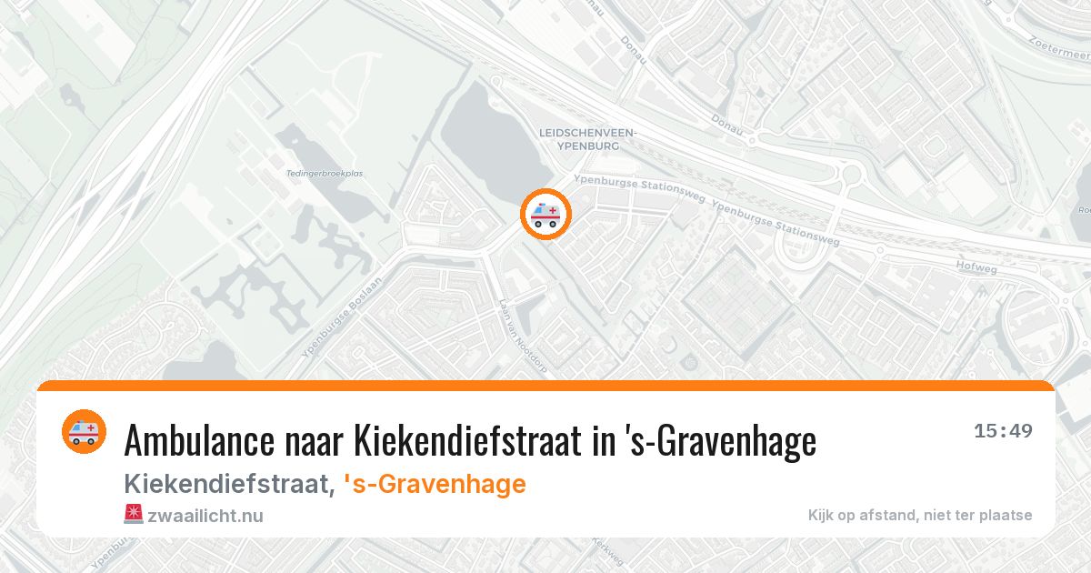 Ambulance naar Kiekendiefstraat in 's-Gravenhage — 13 mei 2026
