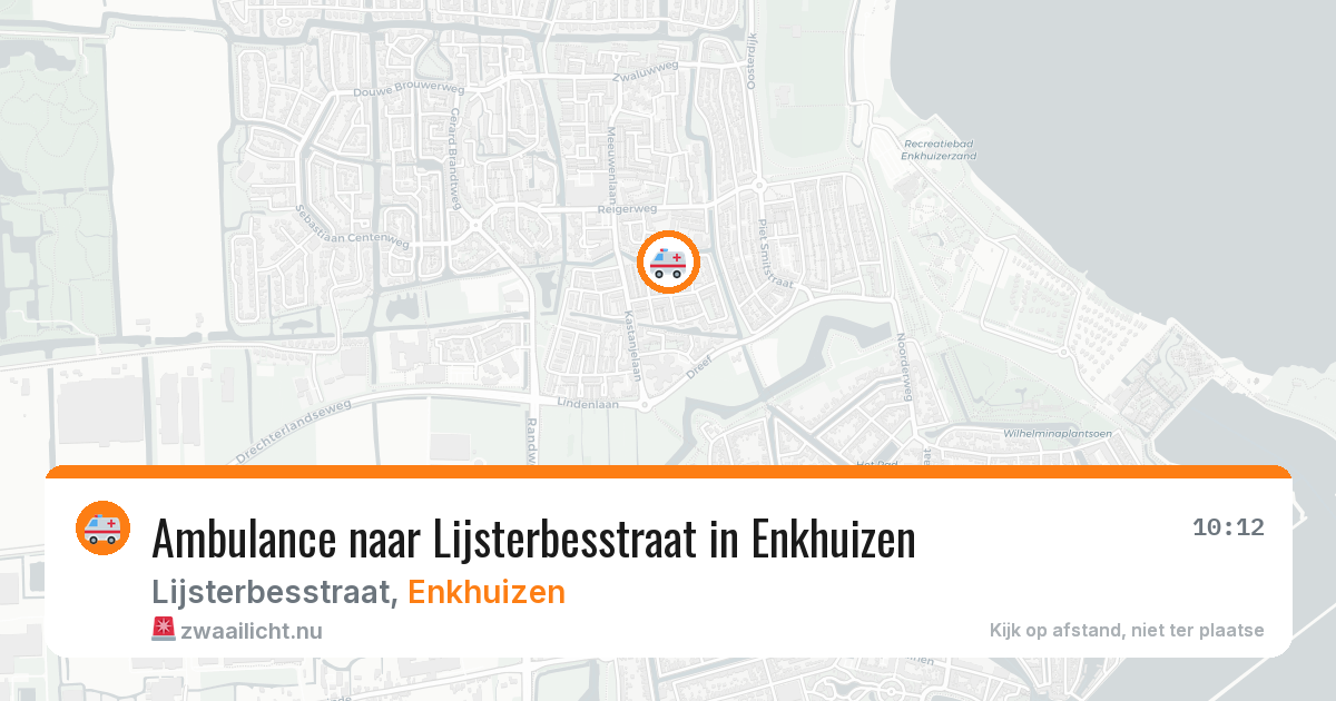 Ambulance naar Lijsterbesstraat in Enkhuizen — 20 jul 2026