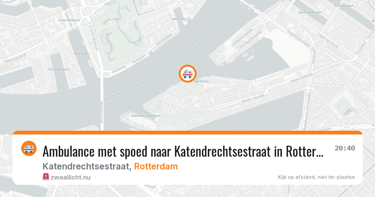 Ambulance met spoed naar Katendrechtsestraat in Rotterdam — 19 jul 2026