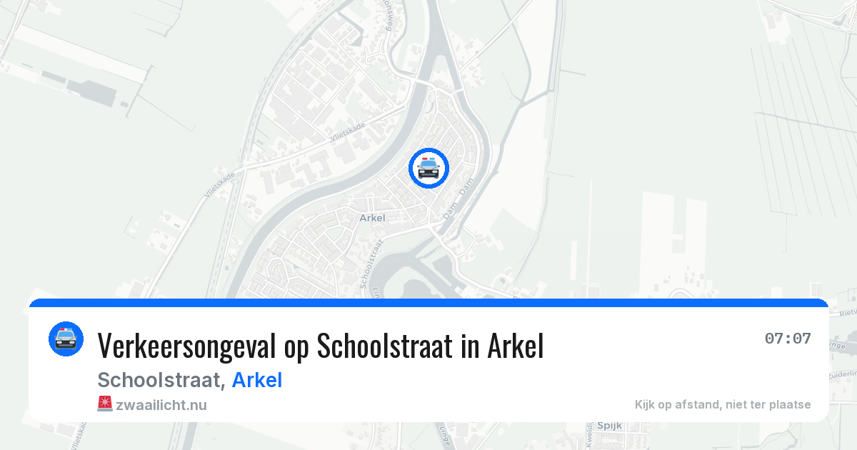 Verkeersongeval op Schoolstraat in Arkel — 9 jul 2026