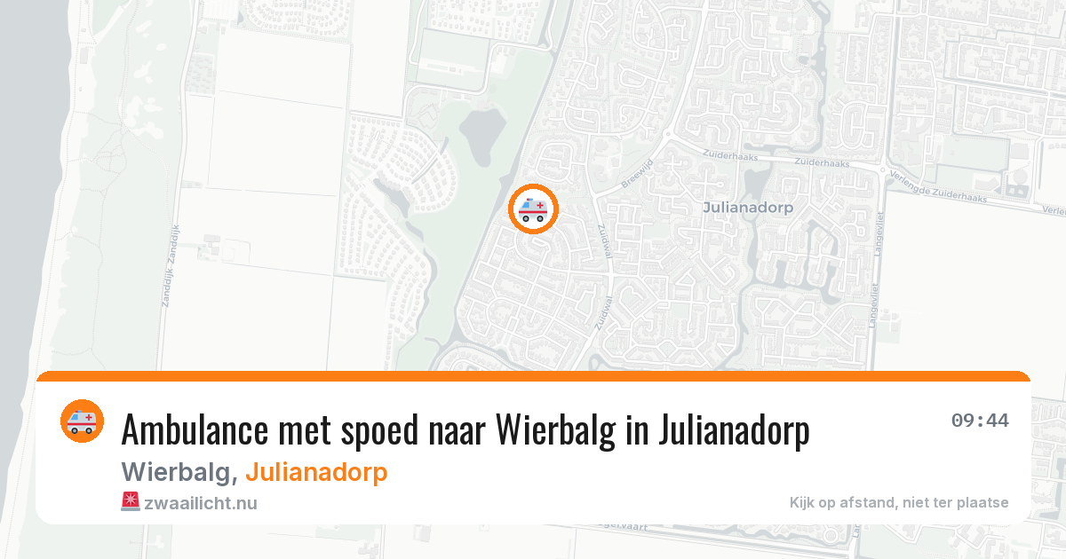 Ambulance met spoed naar Wierbalg in Julianadorp — 13 jul 2026