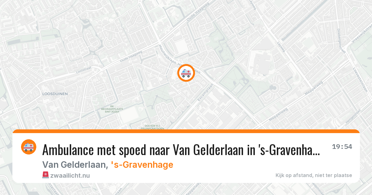 Ambulance met spoed naar Van Gelderlaan in 's-Gravenhage — 7 jun 2026