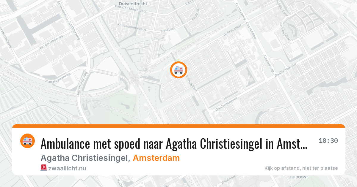 Ambulance met spoed naar Agatha Christiesingel in Amsterdam — 15 mei 2026
