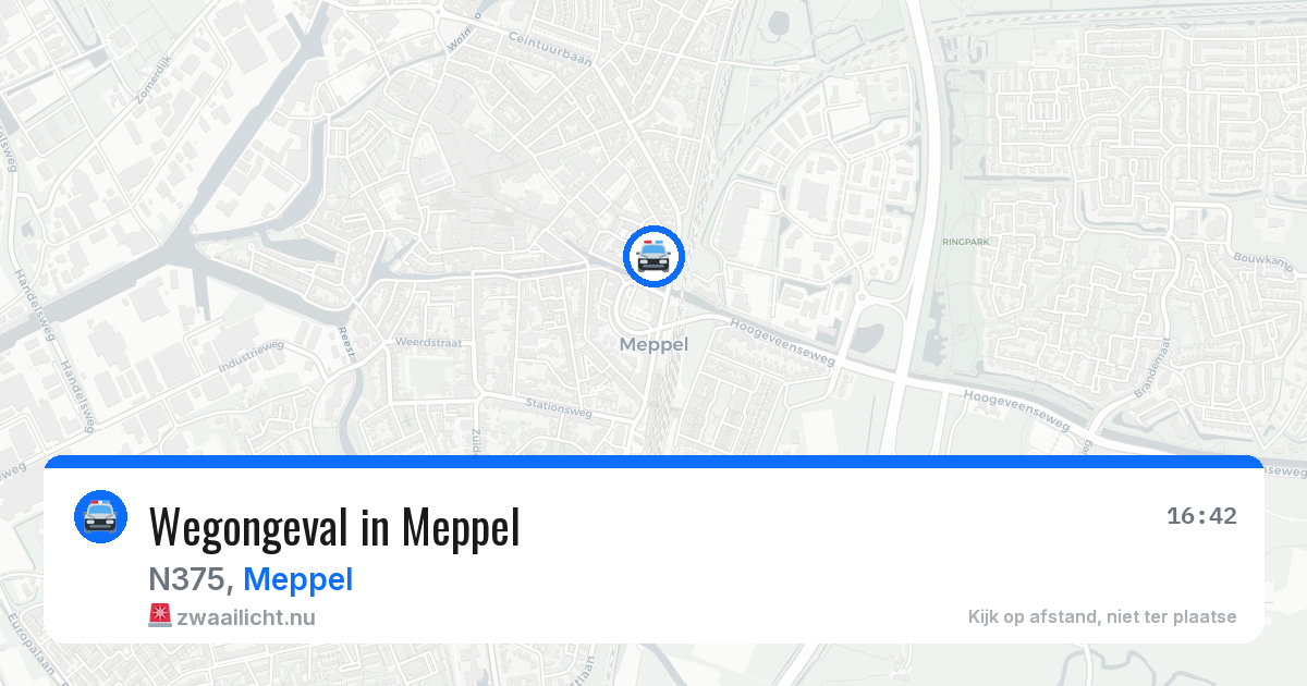 Wegongeval in Meppel — 16 apr 2026