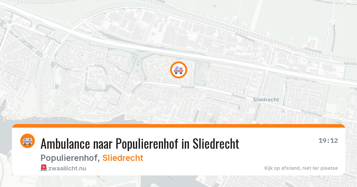 Ambulance naar Populierenhof in Sliedrecht — 22 jul 2026