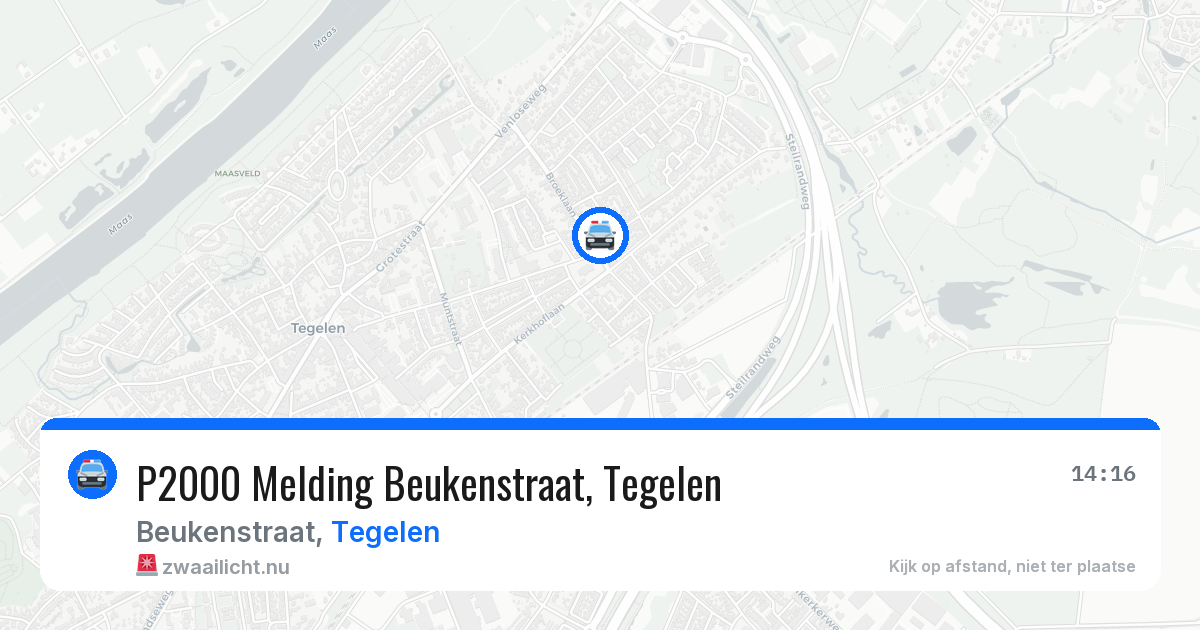 P2000 Melding Beukenstraat, Tegelen — 23 feb 2026