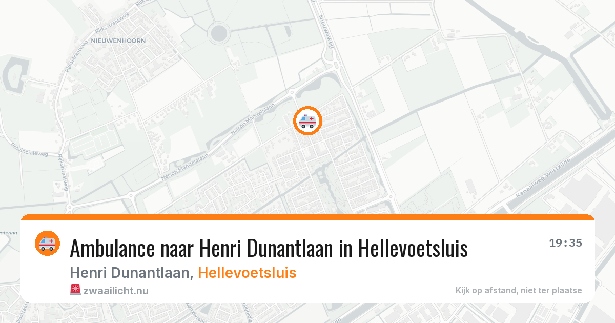 Ambulance naar Henri Dunantlaan in Hellevoetsluis — 2 jun 2026