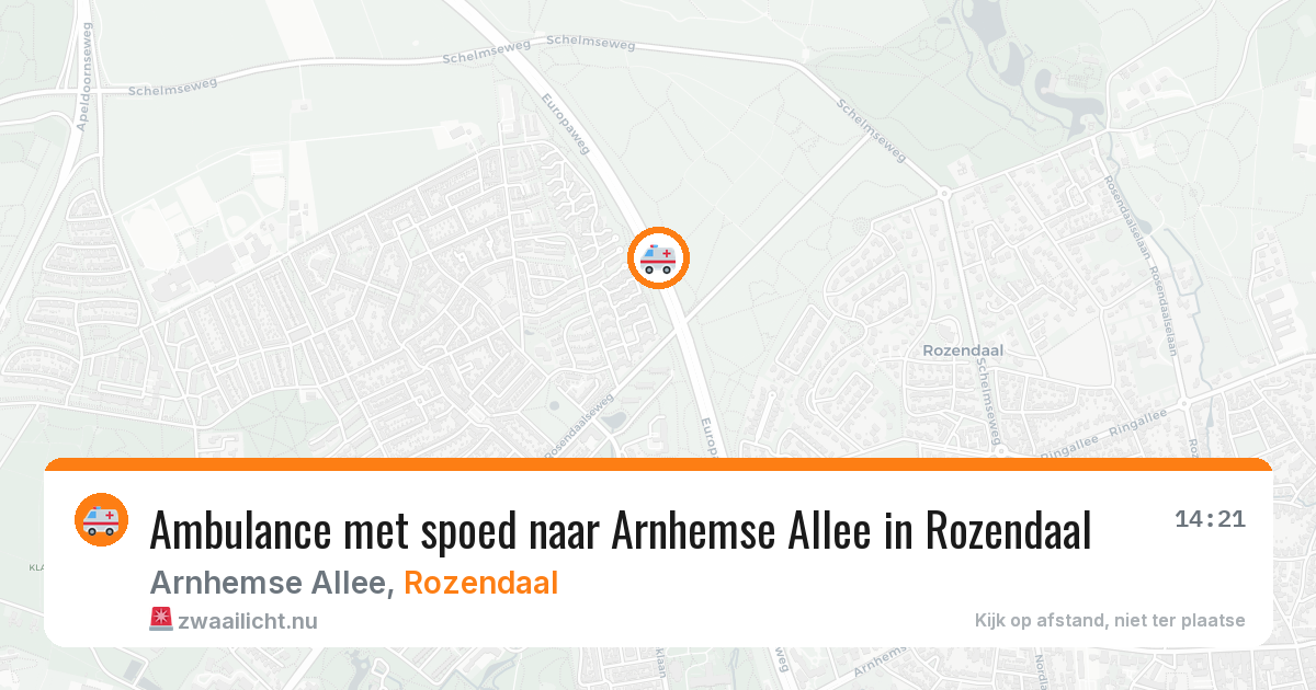 Ambulance met spoed naar Arnhemse Allee in Rozendaal — 7 apr 2026