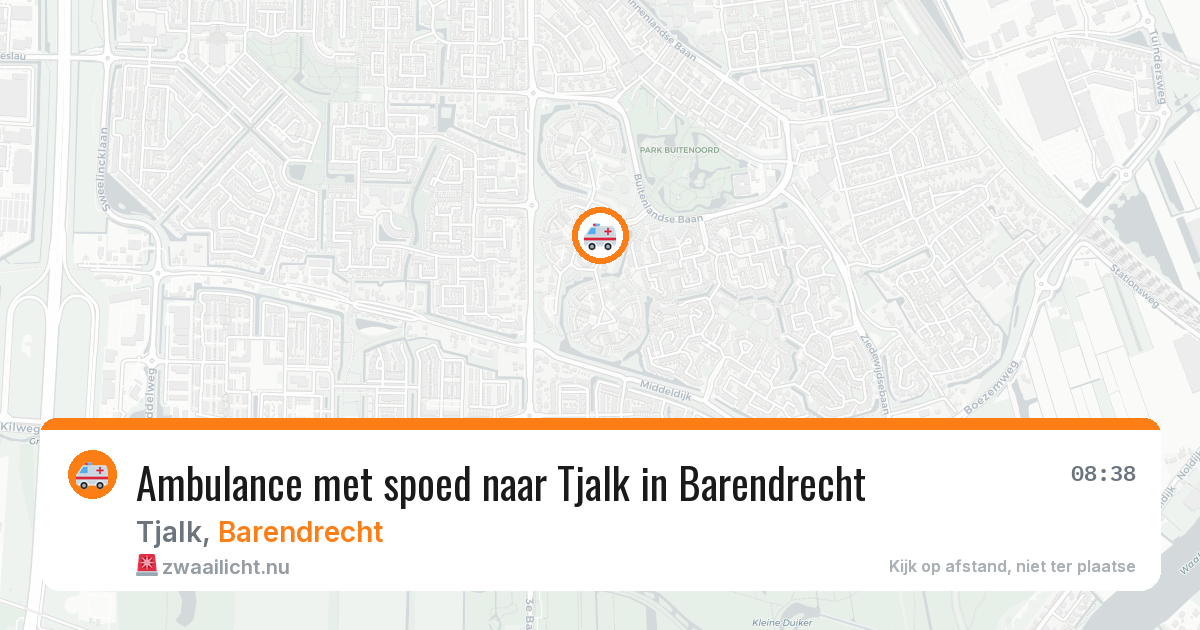 Ambulance met spoed naar Tjalk in Barendrecht — 26 mei 2026