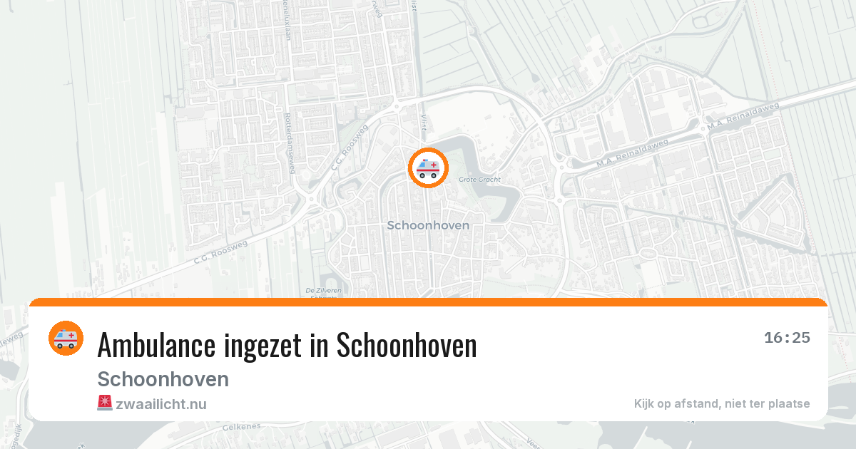 Ambulance ingezet in Schoonhoven — 3 mrt 2026