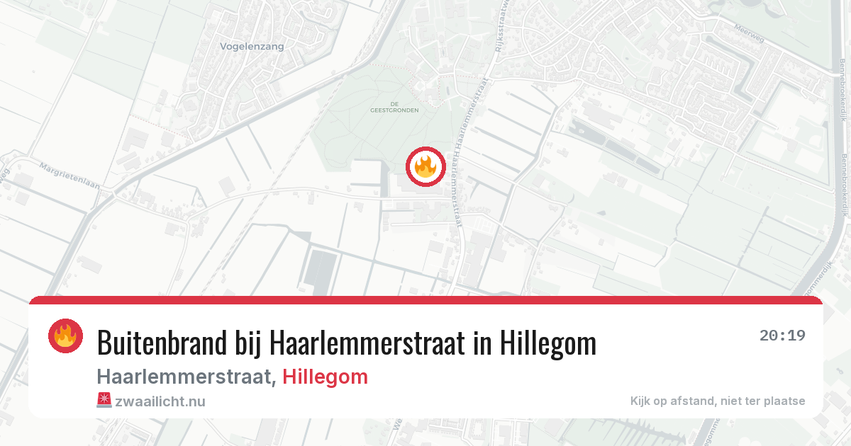Buitenbrand bij Haarlemmerstraat in Hillegom — 11 jul 2026