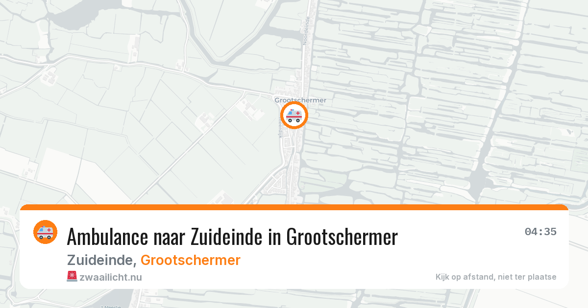 Ambulance naar Zuideinde in Grootschermer — 15 jul 2026