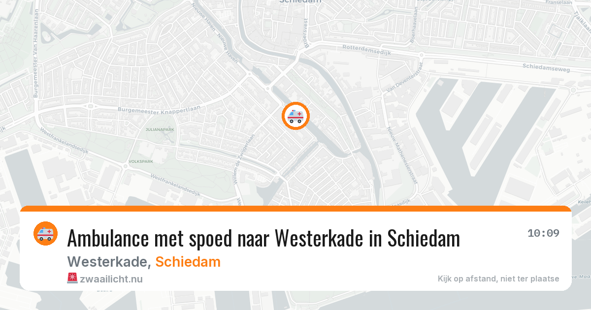 Ambulance met spoed naar Westerkade in Schiedam — 20 mei 2026