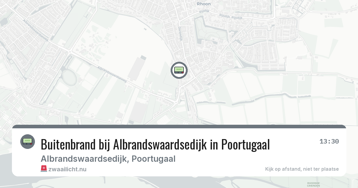 Buitenbrand bij Albrandswaardsedijk in Poortugaal — 20 mrt 2026