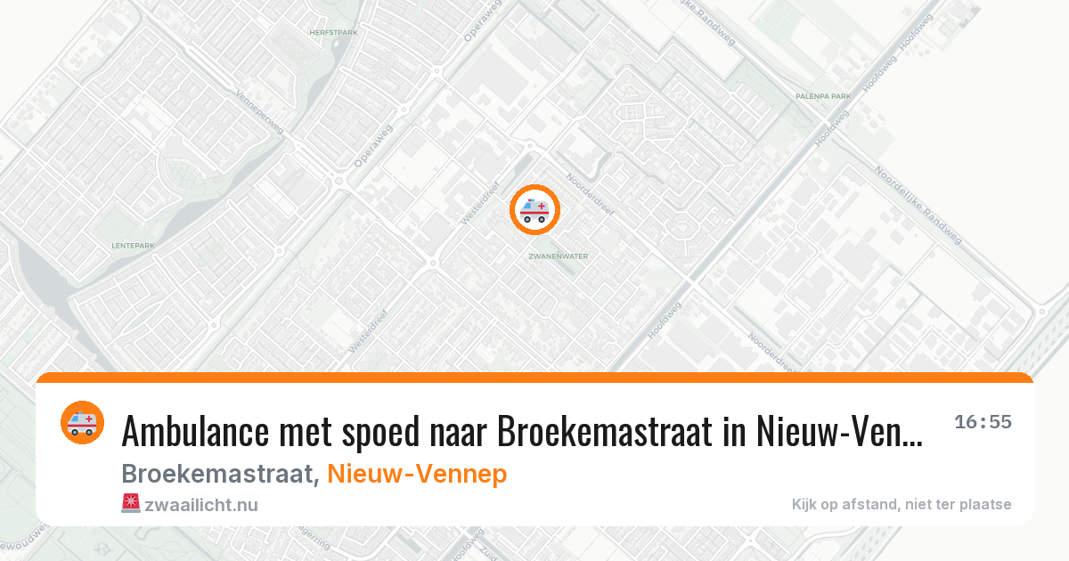 Ambulance met spoed naar Broekemastraat in Nieuw-Vennep — 15 jul 2026