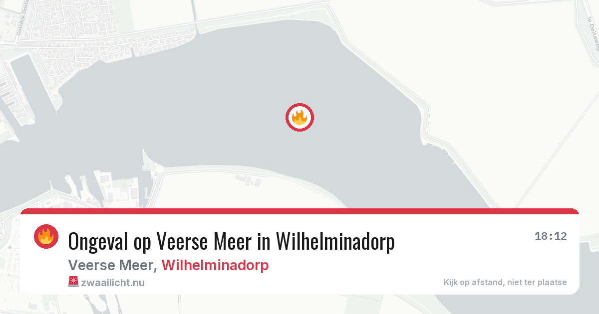 Ongeval op Veerse Meer in Wilhelminadorp — 10 mei 2026