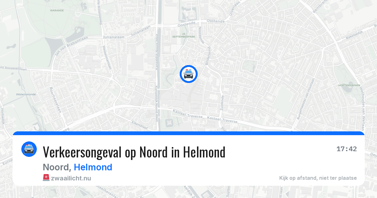 Verkeersongeval op Noord in Helmond — 23 jul 2026