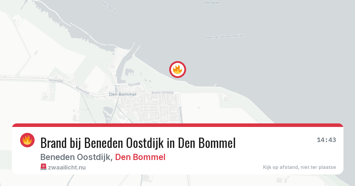 Brand bij Beneden Oostdijk in Den Bommel — 16 jul 2026