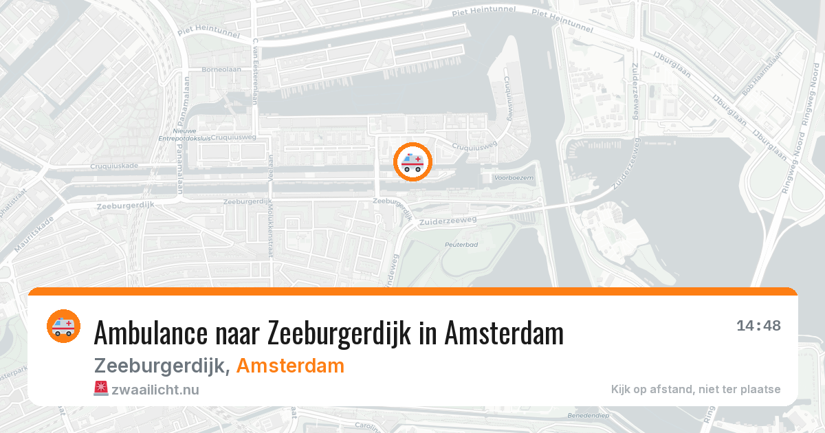 Ambulance naar Zeeburgerdijk in Amsterdam — 19 jul 2026