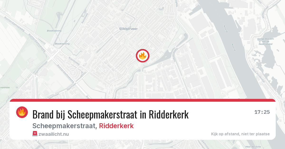 Brand bij Scheepmakerstraat in Ridderkerk — 5 jun 2026