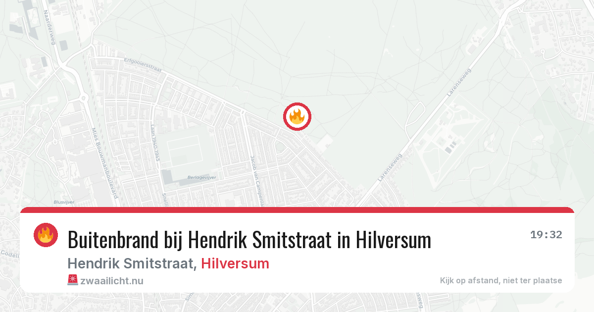 Buitenbrand bij Hendrik Smitstraat in Hilversum — 12 jul 2026