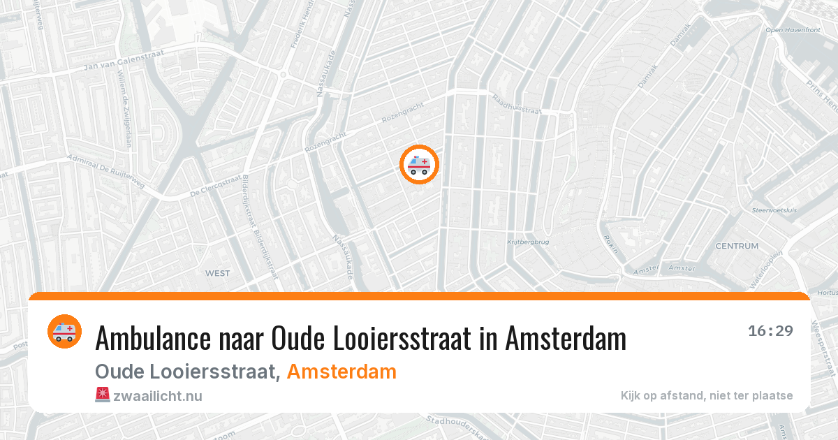 Ambulance naar Oude Looiersstraat in Amsterdam — 20 jul 2026