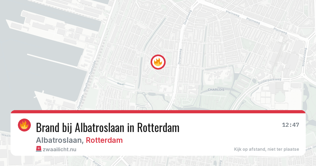 Brand bij Albatroslaan in Rotterdam — 25 jul 2026