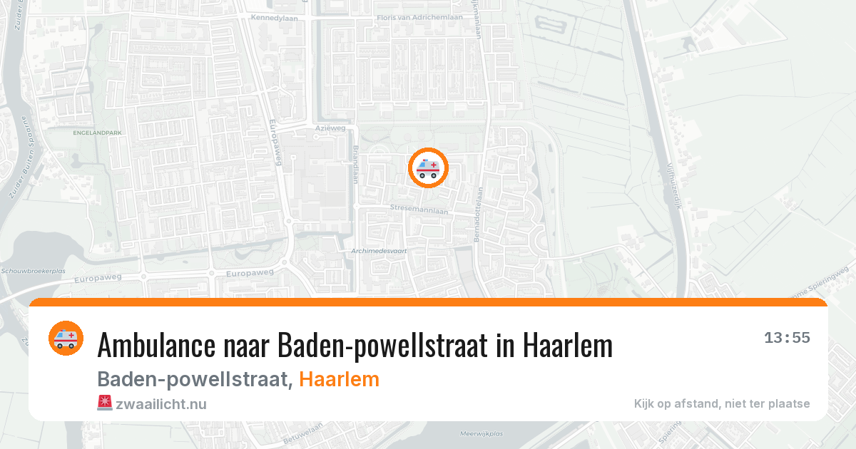 Ambulance naar Baden-powellstraat in Haarlem — 21 jul 2026