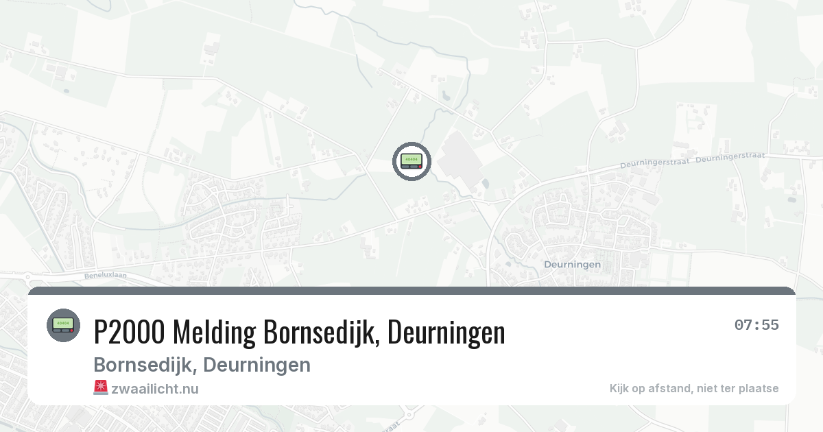P2000 Melding Bornsedijk, Deurningen — 7 mei 2026