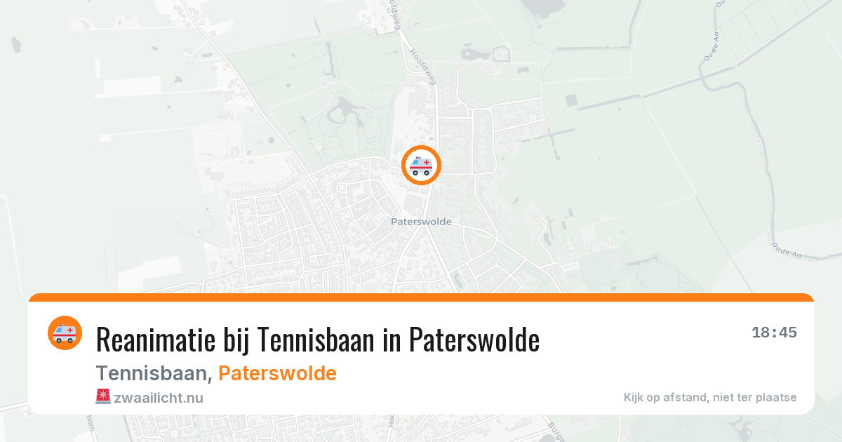 Reanimatie bij Tennisbaan in Paterswolde — 17 mrt 2026