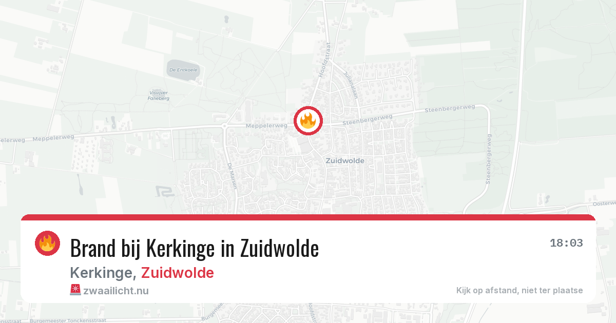 Brand bij Kerkinge in Zuidwolde — 29 mei 2026