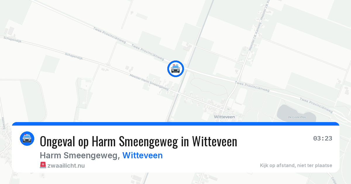 Ongeval op Harm Smeengeweg in Witteveen — 8 jul 2026