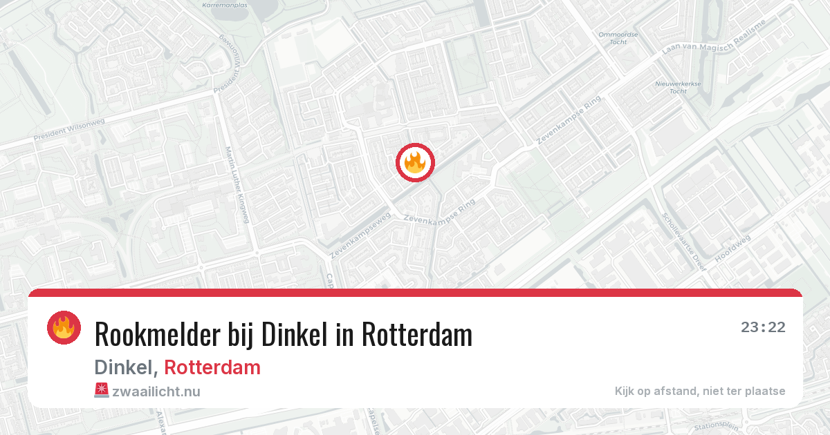 Rookmelder bij Dinkel in Rotterdam — 31 mei 2026