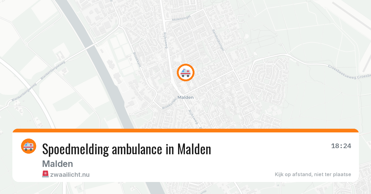 Spoedmelding ambulance in Malden — 16 apr 2026
