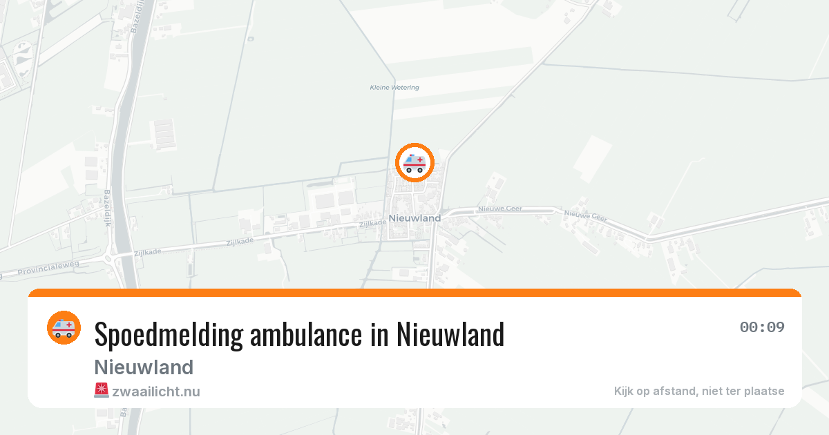 Spoedmelding ambulance in Nieuwland — 20 jul 2026