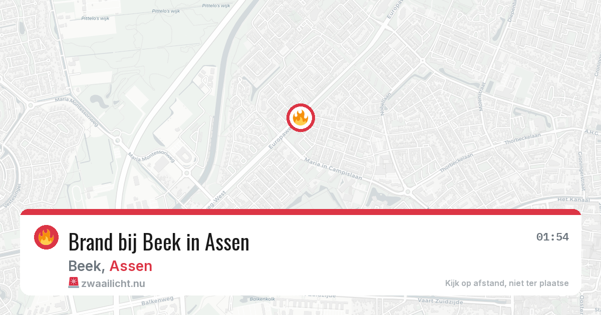 Brand bij Beek in Assen — 30 apr 2026